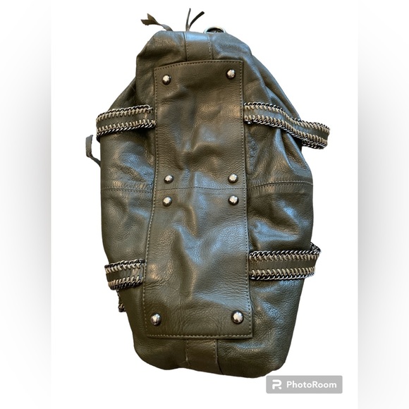 Joelle Hawkins Large Leather Army Green Shoulder & Crossbody Bag. - Picture 12 of 15